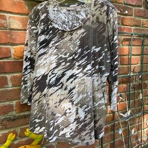 CHICO’S Stylish Multi Colored Top Sz 3